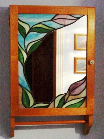 Stained Glass Medicine Cabinet Large
